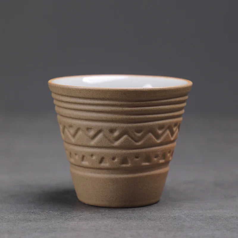 Saudi Arabian Coffee Cup Small Vintage Coarse Ceramic Concentrated Latte Cup Creative Antique Ceramic Afternoon Tea Cup