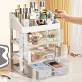 Multi-Layer Desktop Storage Box Drawer Organizer Cabinet for Cosmetics Jewelry Hair Accessories Stationery Home Office