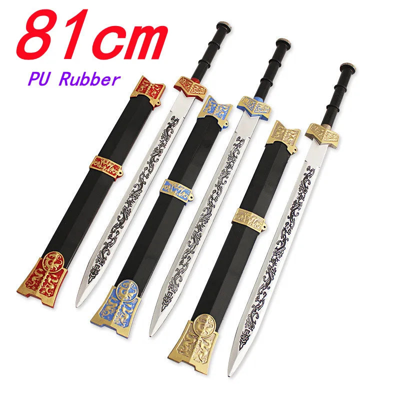 Chinese Ancient Zhao Yun Spear Sword Gun Weapons Three Kingdoms Role Playing Model Boys Toys Prop Knife Kids Gift Cosplay 1:1