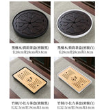 Bamboo Tea Tray Household Tea Set Accessories Small Tea Board Water Storage and Drainage Wet and Dry-use Tray Teaware Decorative