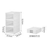 Home Household Home Closet Shoe Cabinet Use 3 Layers Foldable Transparent Stackable Dustproof Box
