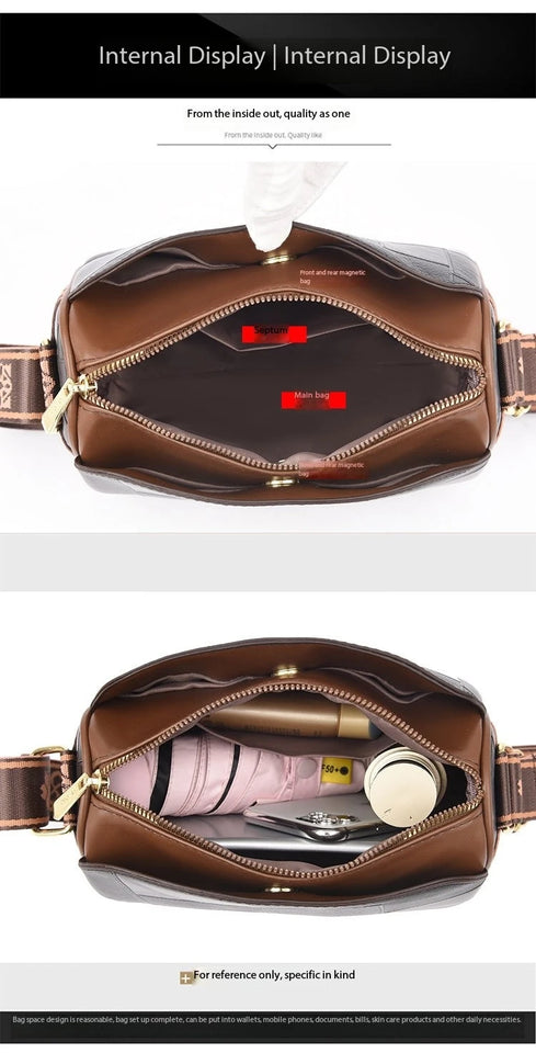 Luxury Kangaroo New Genuine High Quality Soft Leather Women Purses Cofrossbody Bag Designer Brand Ladies Shoulder Crossbody Bags