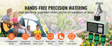 SucceBuy Water Timer 3 Outlets Hose 3 Independent Watering Zone LCD Display Rain Delay Mode Manual Mode Watering Sprinkler Timer