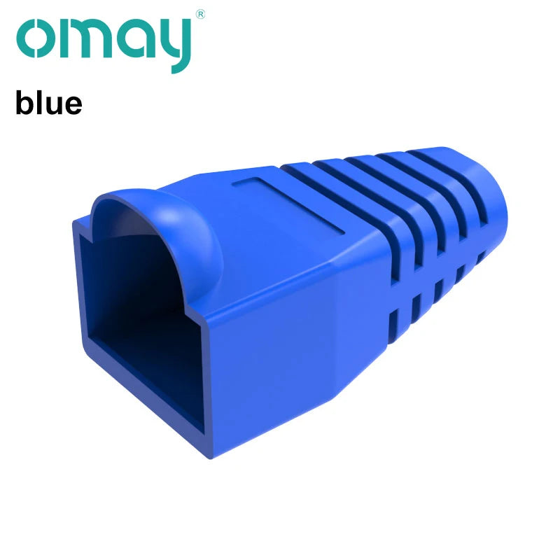 RJ45 Connector CAT6 CAT5e Connector Protective Cover Adapter Cap Ethernet Network Cable Plugs RJ45 Cat5/6 10 colour Sleeve