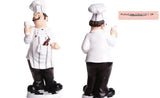 Restaurant Resin Decor - Chef Figurine & Bar Ornaments for Cafe, Commercial Kitchen Decorations Durable Resin Craft