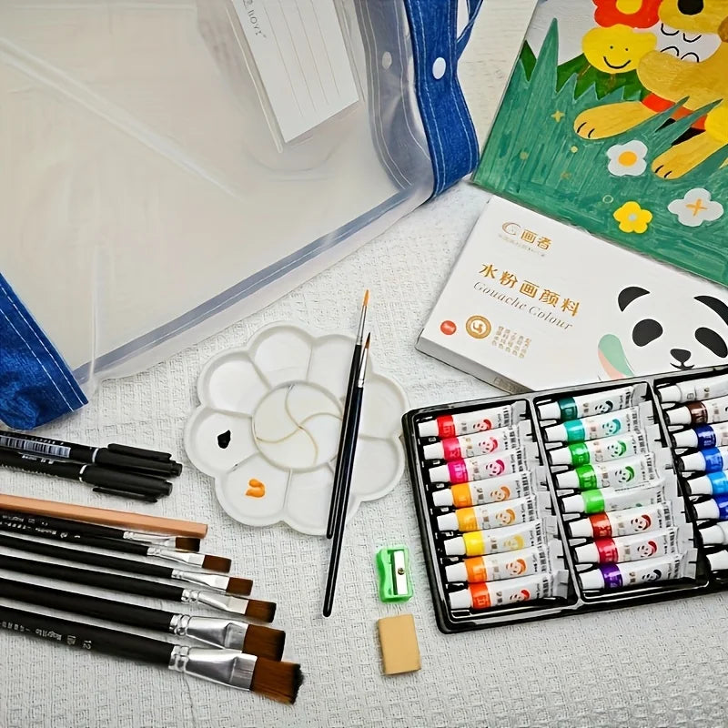 Gouache Paint Set 36 Colors 12mL/0.4oz, Professional Tempera for Canvas, Paper, DIY Projects, Crafts, Perfect for Artist & Adult