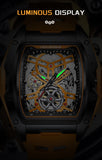 LIGE New Watches Mens Skeleton Mechanical Automatic Watch Top Brand Luxury Luminous 30M Waterproof Watch For Men reloj hombre