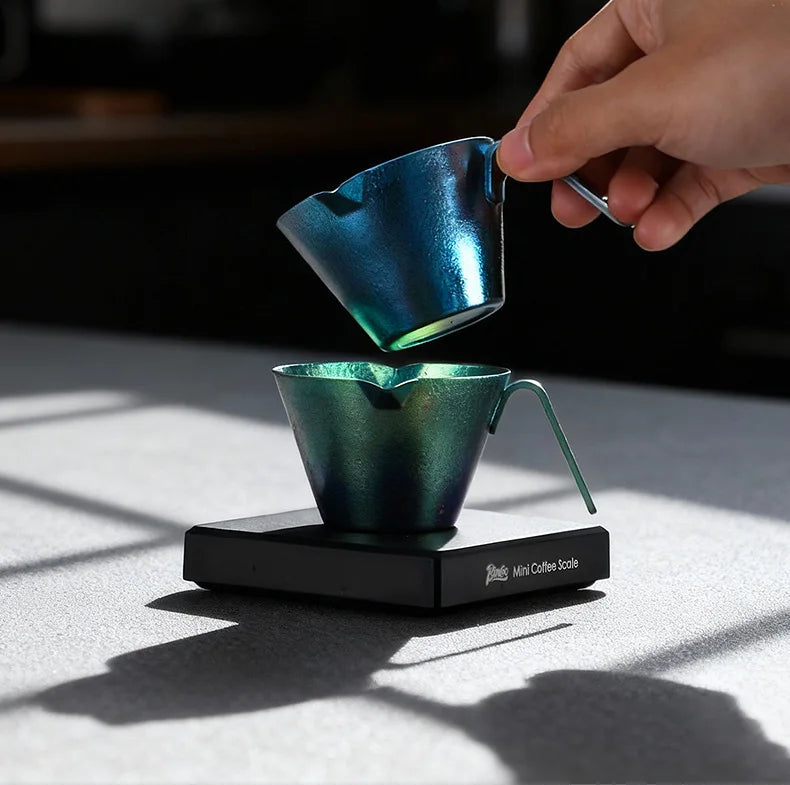 Bincoo Premium Titanium Coffee Cup 90ml for Espresso Extraction and Milk Measurement Durable Pure Titanium Construction Perfect