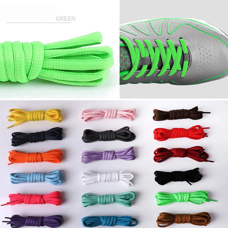 1 Pair Oval Athletic Shoelaces Half Round Shoe Laces for Sneakers,Shoelaces for Athletic Running Sneakers Shoes Boot Strings
