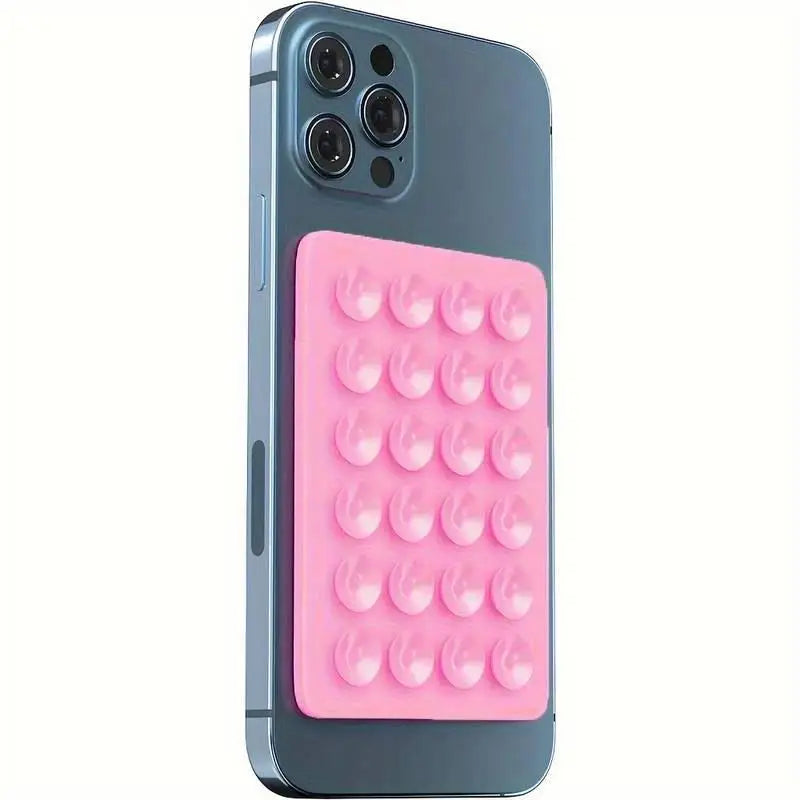 Silicone Suction Phone Holder Mat Multi-functional Suction Cup Phone Stand Square Anti-Slip Single-Sided Case Mount Back Sticker