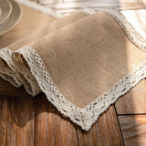 Natural Burlap Table Runner Farmhouse Jute Fabric Kitchen Coffee Tablecloths for Wedding Aisle Carpet Garden Outdoor Decorations