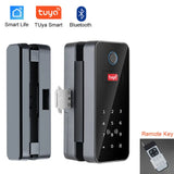 Bluetooth Electronic Glass LOCK Fingerprint Recognition Smart Lock Tuya APP Rfid Card Biometric Unlock for Glass Door Lock