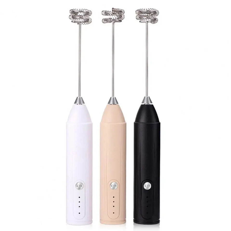 1 electric coffee frother, milk frother, egg beater, handheld 3-speed rechargeable cream maker, 3-speed kitchen mixer