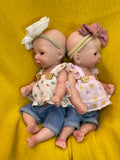AnjoDoll 10Inch Silicone Girls Whole Body Soft Solid Silicone Reborn Doll Handmade Painted Washable Play Dolls Toys For Gifts
