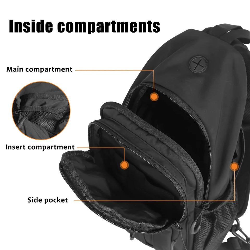 Concealed Carry Bag Tactical Crossbody Sling Backpack Shoulder Gun Holster Bag Chest Pack EDC Pouch Pistol Holster Bag Hunting