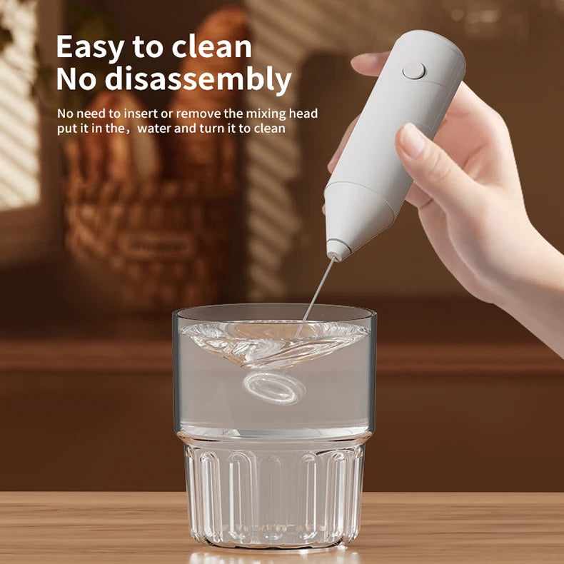 ONEKA Milk Frother Handheld Foam Maker For Lattes Whisk Coffee Cappuccino Frappe Matcha Hot Chocolate Egg Beater Drink Mixer