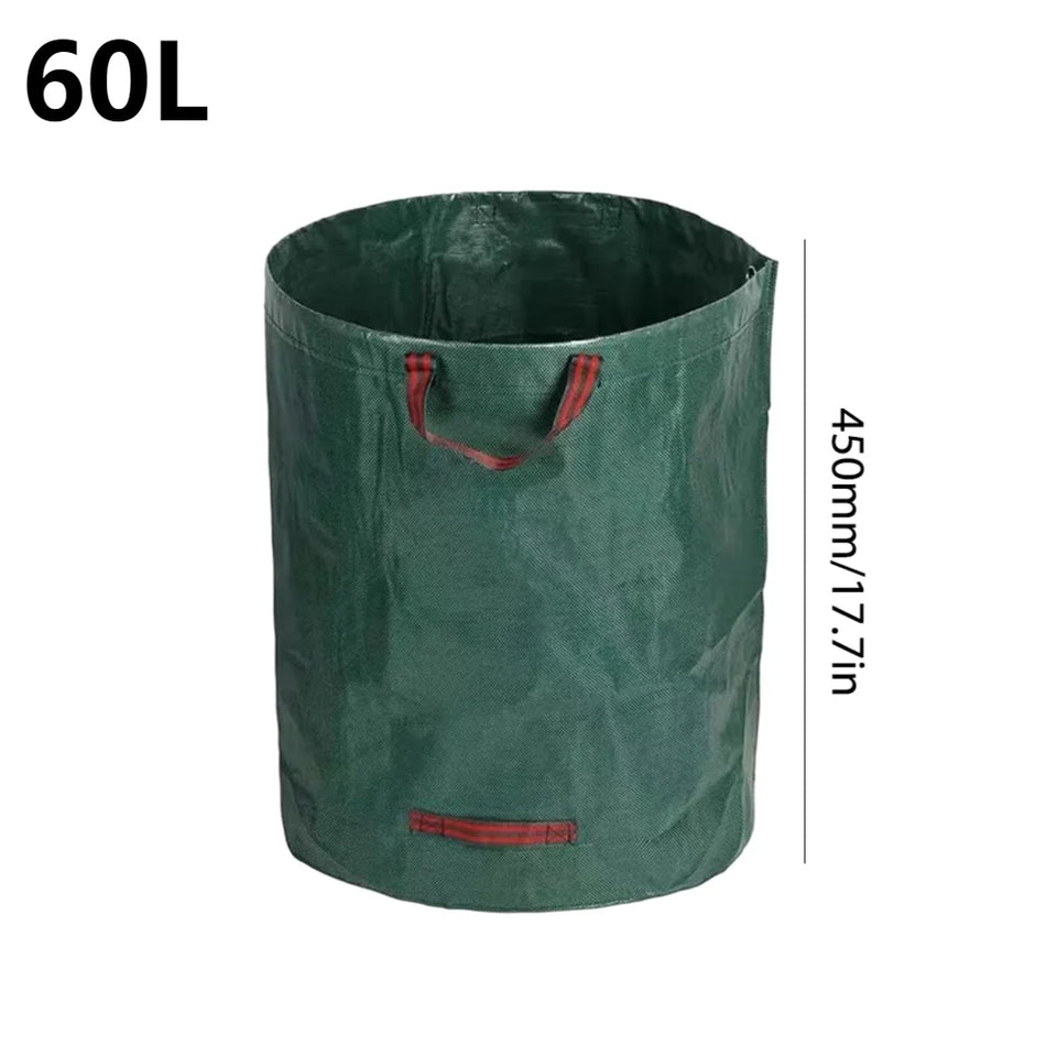 120-500L Garden Yard Waste Bag Foldable Leaf Sack Weed Trash Can Waterproof Reusable Trash Storage Container Garden Supplies New