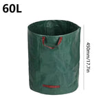 120-500L Garden Yard Waste Bag Foldable Leaf Sack Weed Trash Can Waterproof Reusable Trash Storage Container Garden Supplies New