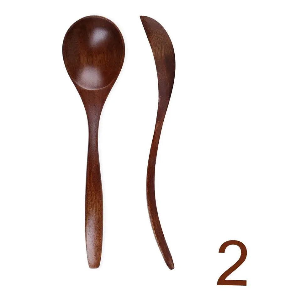 Coffee Handmade Hand-made Catering Scoop Wood Tableware Kitchen Tool Soup Spoon Wooden Spoon Cooking Utensil