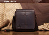 Fashion Crazy Horse Leather Men's Messenger Bag Flap Large Capacity Crossbody Bag Top Quality Shoulder Bag Sling Bag Tote