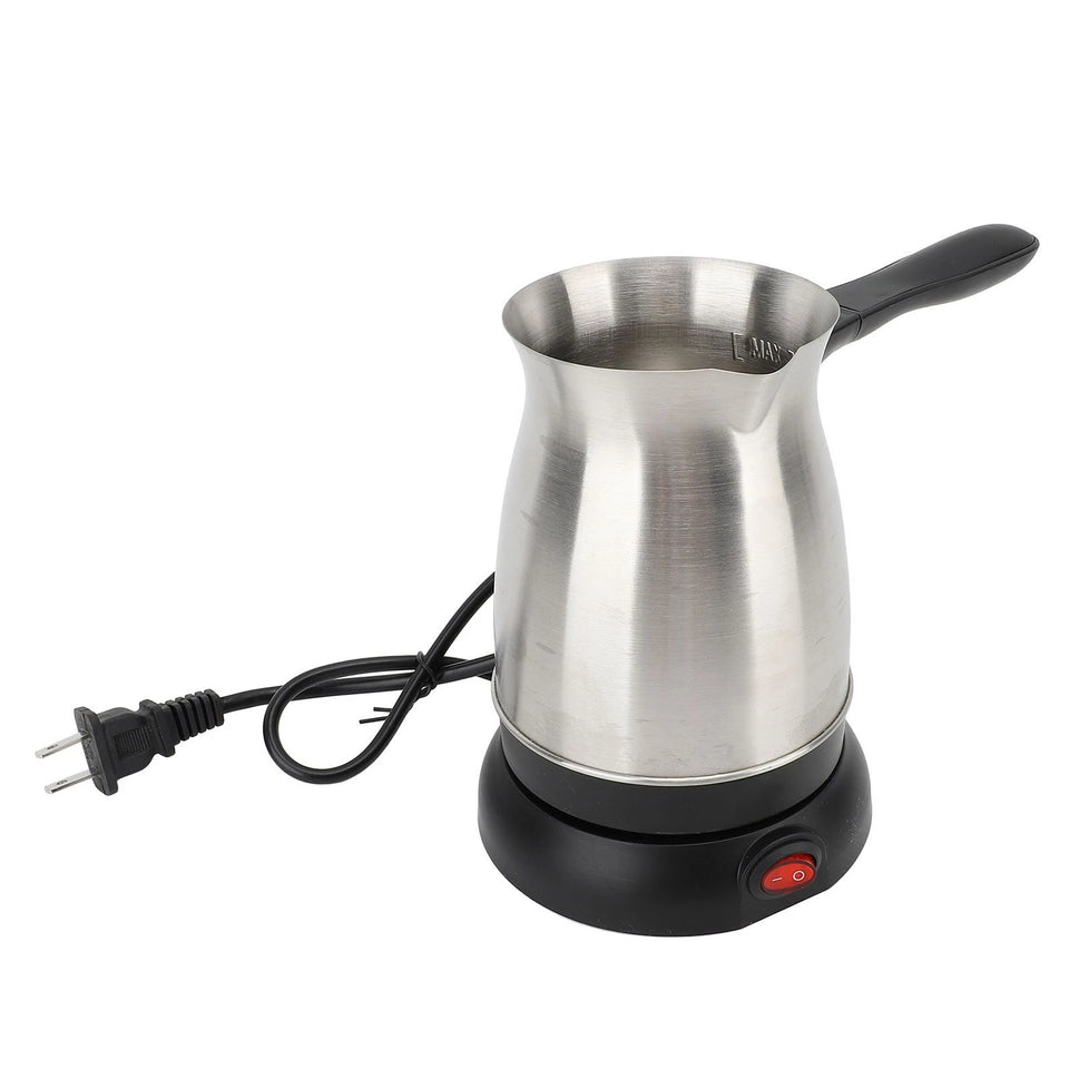 Electric Coffee Maker Electric Coffee Pot Ergonomic Handle 600ML Stainless Steel Turkish Coffee Maker Kettle for Home