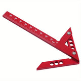 Woodworking Circle Center Scribe 45/90° Center Measuring Tool Line Gauges Aluminum Center Scribe Carpenter Ruler Measuring Tool