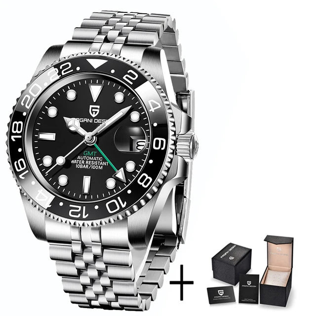 2025 PAGANI DESIGN New PD-1662 V5 Men Mechanical Watches Luxury Ceramic Bezel Automatic Watch 100M Waterproof GMT Watch for Men