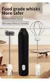 Electric Milk Frother 2 In 1 Rechargeable  Blender Stainless Steel 3 Speeds Coffee Mixer Egg Beater Handheld Foam Maker Tools