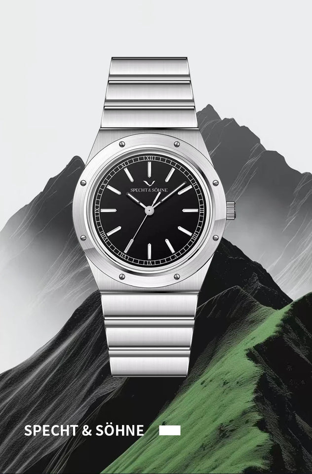New Arrivals 2025 Specht & Söhne Luxury Watch 38MM Men's Quartz Super Slim Stainless Steel Sapphire Crystal 50M Water Resistant