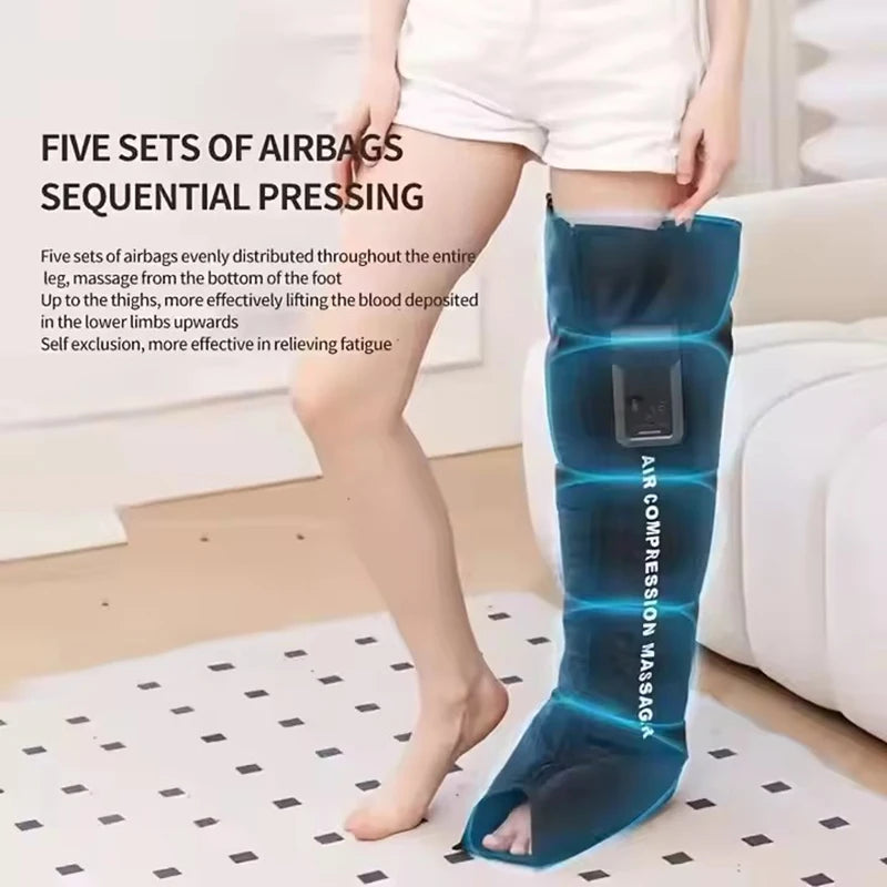 2025 New Arrival Cordless Legs And Feet Air Massage Therapy Recovery Boots Circulation Air Compression Full Leg Massager Machine