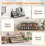 Dark Cologne Stand, Step Perfume Organizer, Tool-free Assembly, Display Stand Shelf for Fragrance, Skincare, Figurine, Dessert
