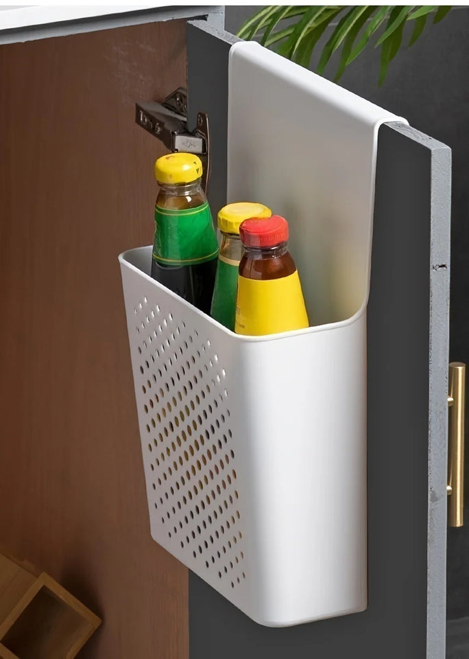 Kitchen Cabinet Door Interior Storage organizer and Box, Hanging Hook Behind the Door, Kitchen Cabinet Door Basket Shelf Baskets