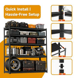 72''H × 40''W Garage Shelving, Metal Shelving Unit and Storage, 2500lb Standing Shelves,Heavy Duty Shelving with, Customized