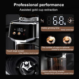 Touchscreen Electric Coffee Grinder - Automatic Commercial & Home Use, Stainless Steel Burr Mill with Dose Control, LCD Display