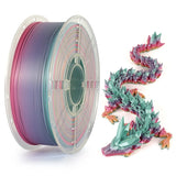 KINGROON Rainbow Silk PLA Filament 1.75mm 1KG Multicolor Gradient 3D Printer Materials Color Change Smooth Silky PLA Plastic New