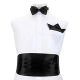 Gentleman Solid Wide Silk Satin Elastic Belly Band Tuxedo Cummerbund Commercial Banquet Model Business  Without Bowtie