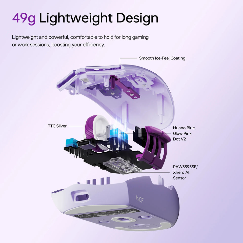 VXE Dragonfly V3 Series Wireless Gaming Mouse Rechargeable Lightweight Mice ATK VXE V3 PRO PAW3395SE Custom Esport Mouse for FPS