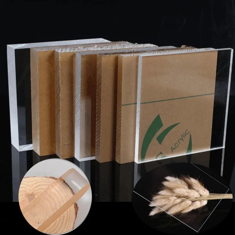 Transparent Plexiglas Clear plastic Acrylic Sheet board organic glass polymethyl methacrylate 1mm 3mm 8mm thickness