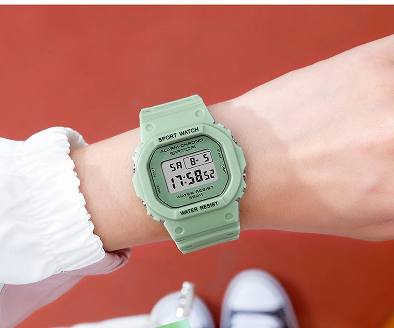 SANDA G Style Digital Watch Men Waterproof Ms Watch Sport Men Watches Boy Girl Electronic Clock Relogio Masculino Relógio Mulhe