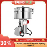 4500G Commercial Grain Grinder High Speed 4500W Cereals Medicinal Materials Spices Powder Crusher Stainless Steel Coffee Grinder
