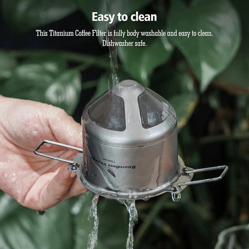 Boundless Voyage Titanium Reusable Coffee Filter Paperless Coffee Filter Metal Coffee Filter Pour Over Coffee Maker Ti6002P