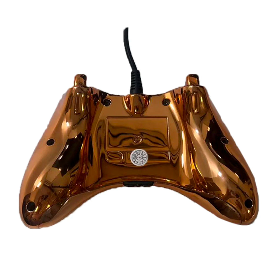 Wired Game Controller with Sleek Electroplated Finish – USB Gaming Peripheral, Compatible with Xbox 360 & PC