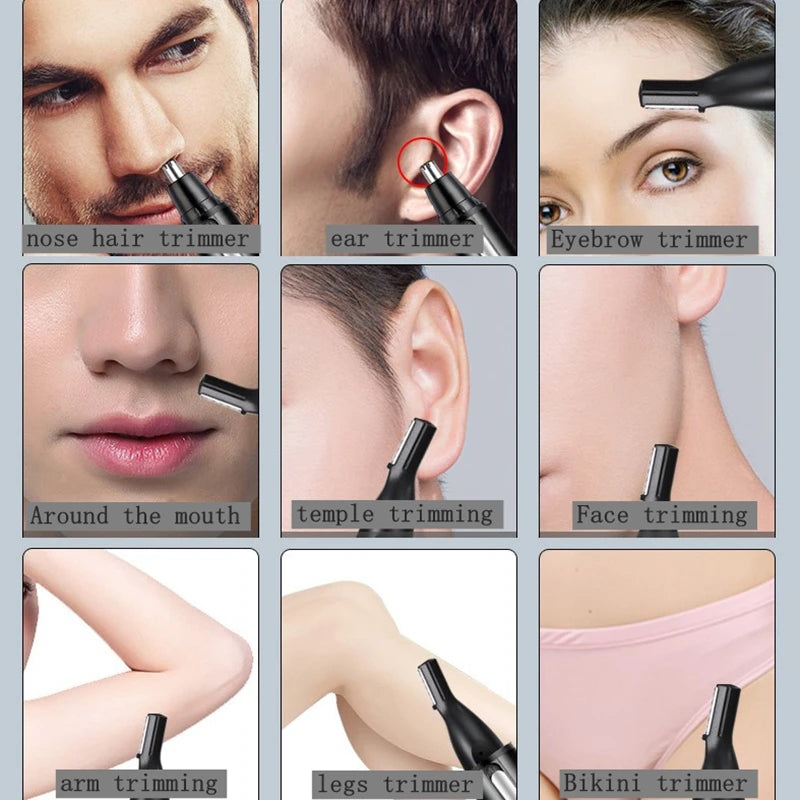 Kemei rechargeable all in one hair trimmer for men grooming kit electric beard trimmer facial body eyebrow nose ear trimer women