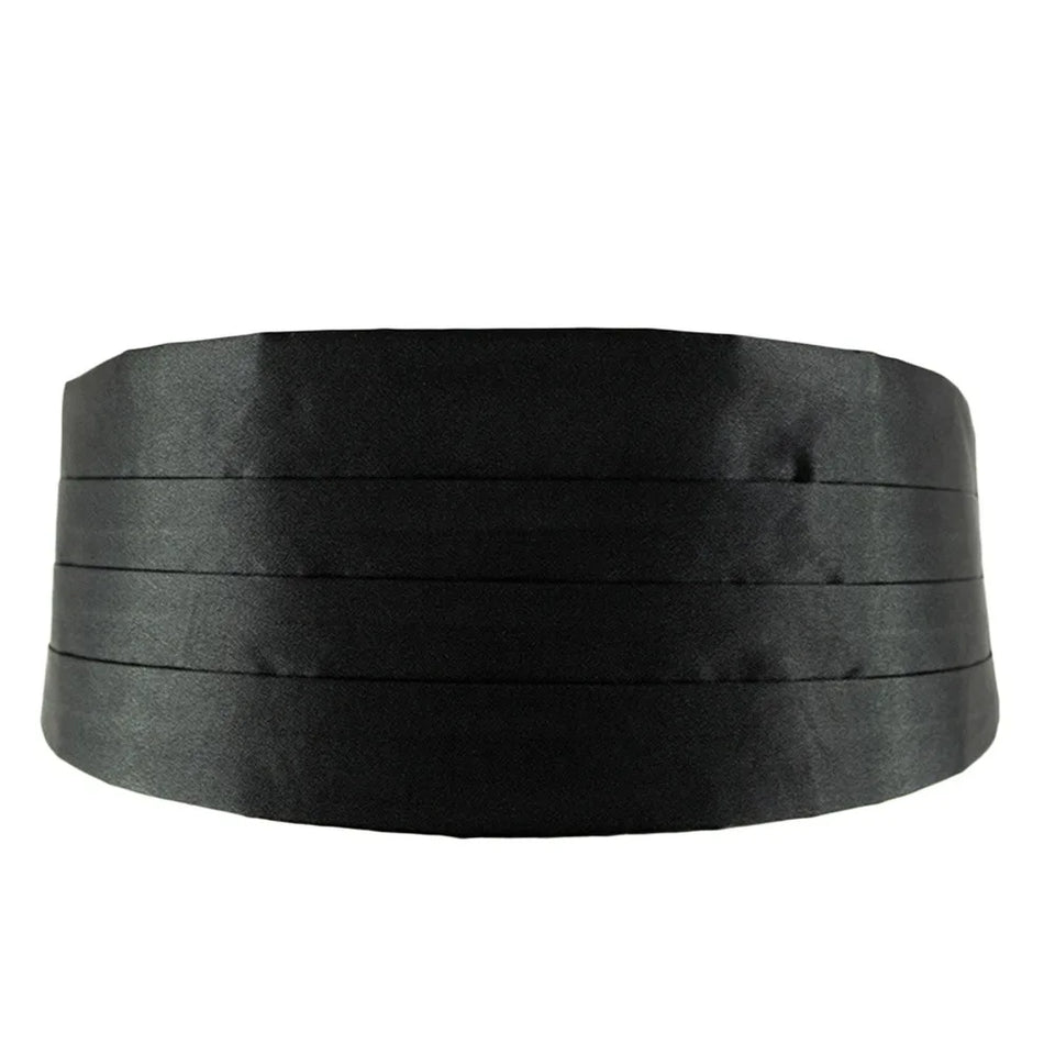 Gentleman Solid Wide Silk Satin Elastic Belly Band Tuxedo Cummerbund Commercial Banquet Model Business  Without Bowtie