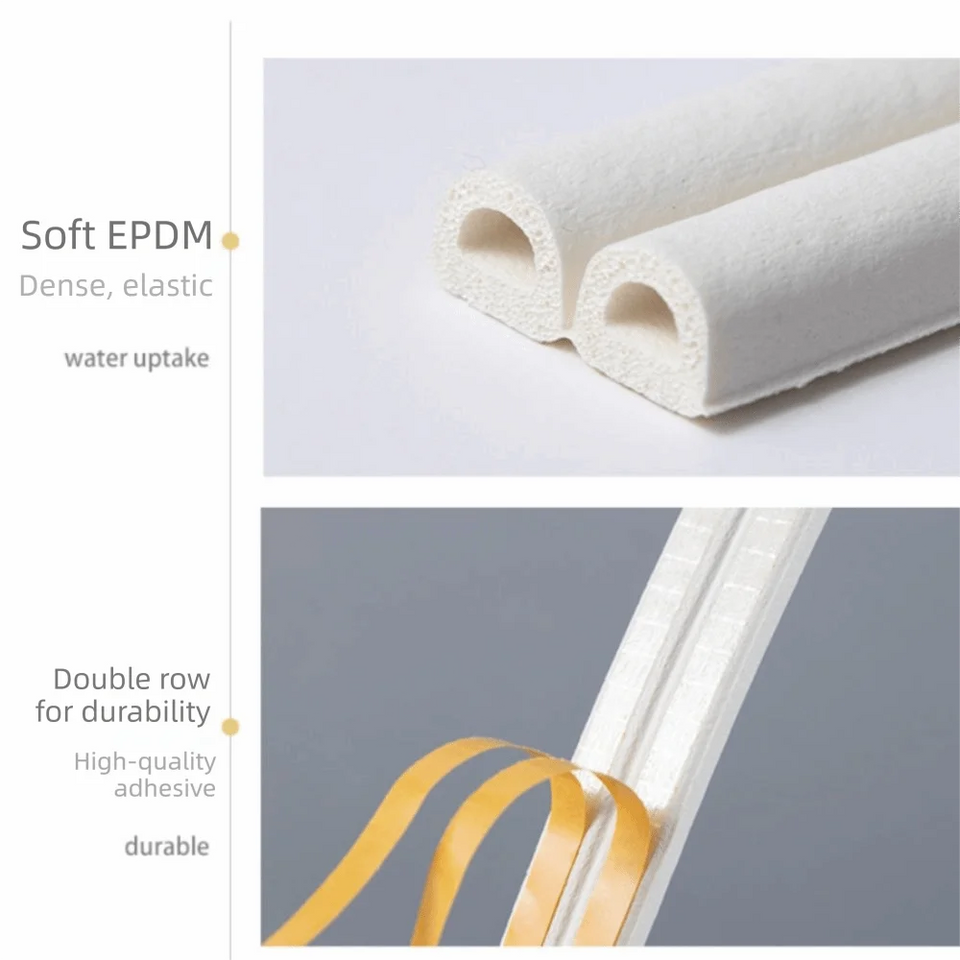 Flexible Weatherstripping Seal Strip Durable Self-Adhesive Soundproof Seal Gap Sealing Premium Quality Thermal Insulation Doors
