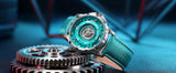 BERNY Automatic Men's Skeleton Watch 5ATM Luminous Sapphire Exhibition 3D Dial 316L Steel MIYOTA 82S0 Mechanical Watches for Men
