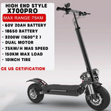 [8 models]10/11 Inch 48V-72V 1000W-6000W Electric Scooter 50-85km/h Fast E Scooter Off Road Electric Kick Scooter Foldable Adult