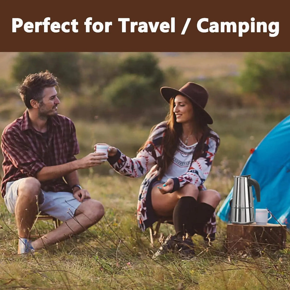 Coffee Maker Pot Moka Coffee Maker Stainless Steel 2/4/6/9 Cups Mocha Espresso Latte Stovetop Filter Coffee Pot for Kitchen