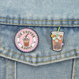 2-6pcs/set Hobby Collection Enamel Pins Reading Book Iced Coffee Knit Brooch Hiking Badges Music Korean Girls Band Jewelry