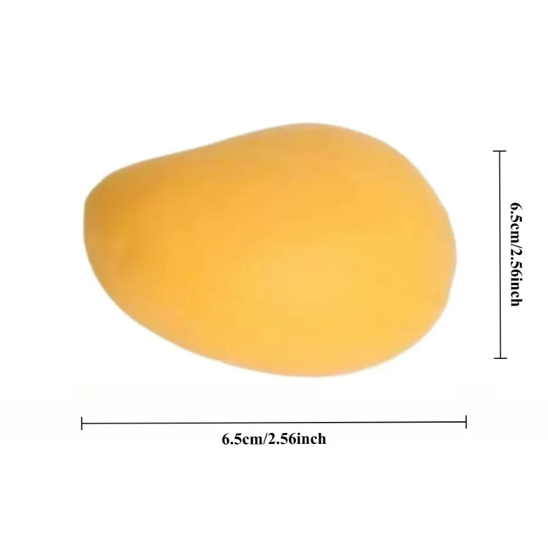 Mango Shaped Stress Relief Toy Squeeze Fidget Toy for Anxiety Relief Party Gift Kids Adults Venting Ball  Stress Reliever Toys